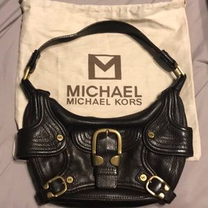 Michael Kors dark brown leather hobo